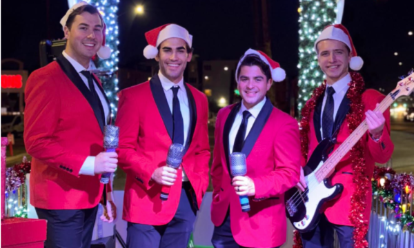 Cast of MTW's production of "Jersey Boys" won 'most creative float' at Belmont Shore's 40th annual Christmas parade!